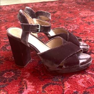 MADEWELL Velvet Platform Sandals